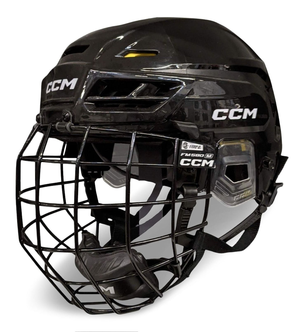 CCM Tacks 120 Hockey Helmet & Cage Combo, Junior/Senior, Black, Various Sizes