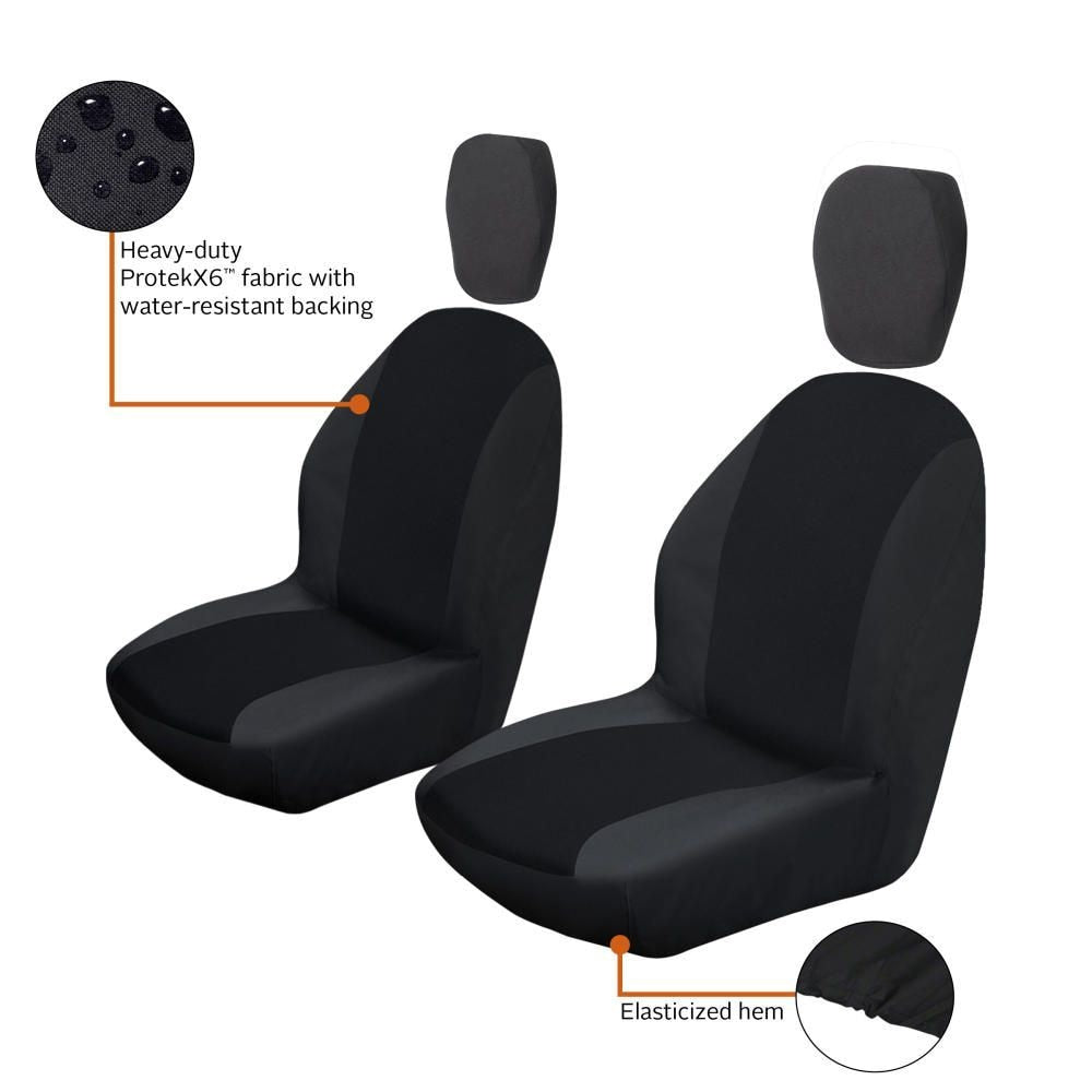 Classic Accessories QuadGear UTV Bucket Seat Covers, Fits Yamaha Rhino (2015 Models & Older), Black
