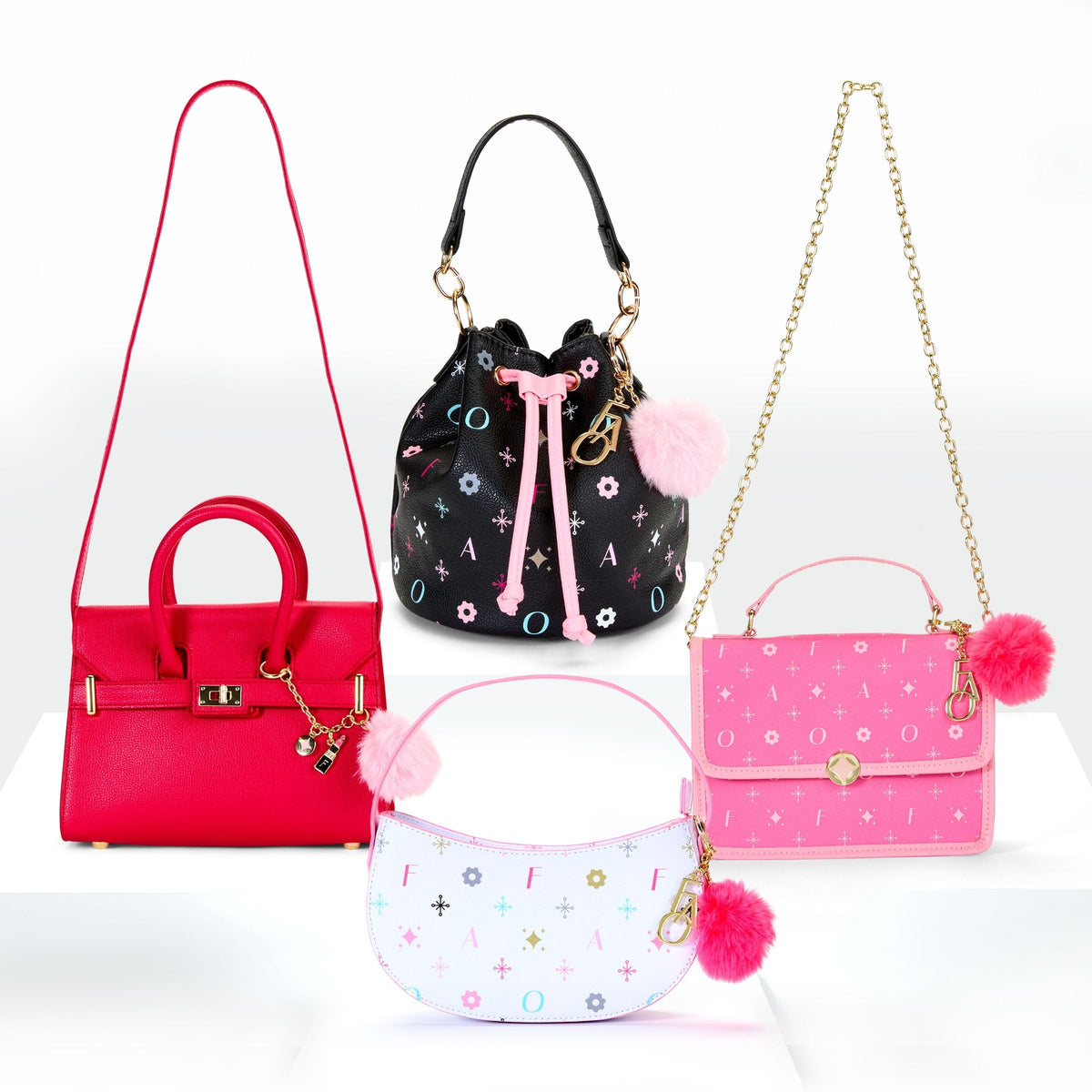 FAO Schwartz Girls Glamour Purse - Belted Tote Bag, Assorted