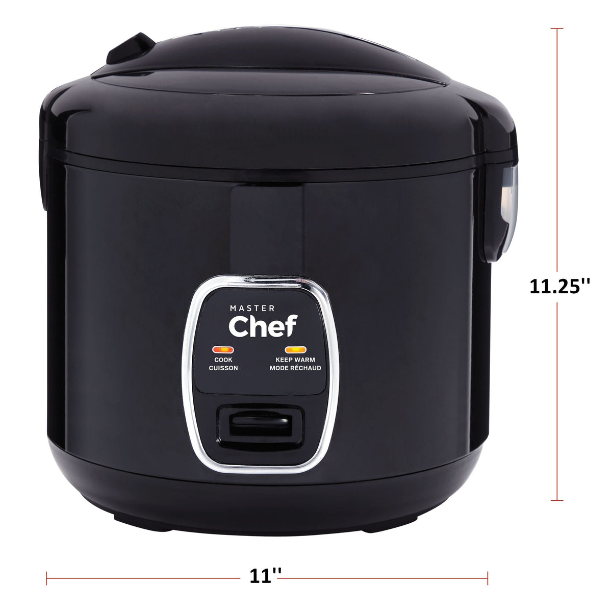MASTER Chef One-Touch Non-Stick Rice Cooker & Steamer, Black, 20 Cups