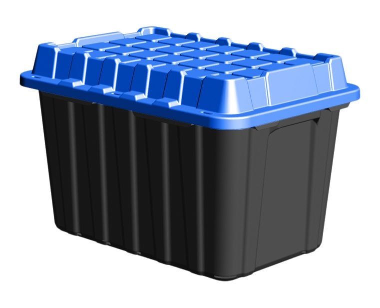 Mastercraft Heavy-Duty Polypropylene Tote with Domed Lid, 120-L