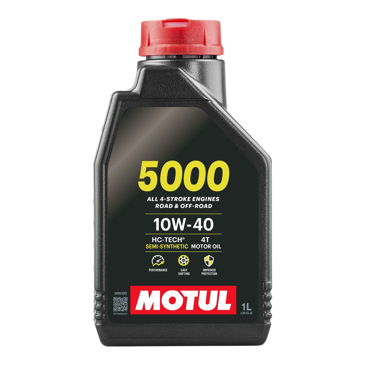 Motul 5000 4-Stroke Semi-Synthetic 10W40 Motor Oil, 1-L