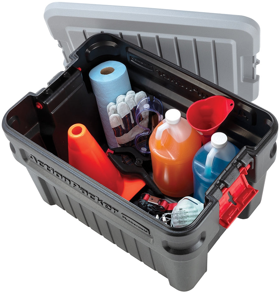 Rubbermaid Action Packer Latch Storage Container, Stackable and Recyclable, 30.3-L