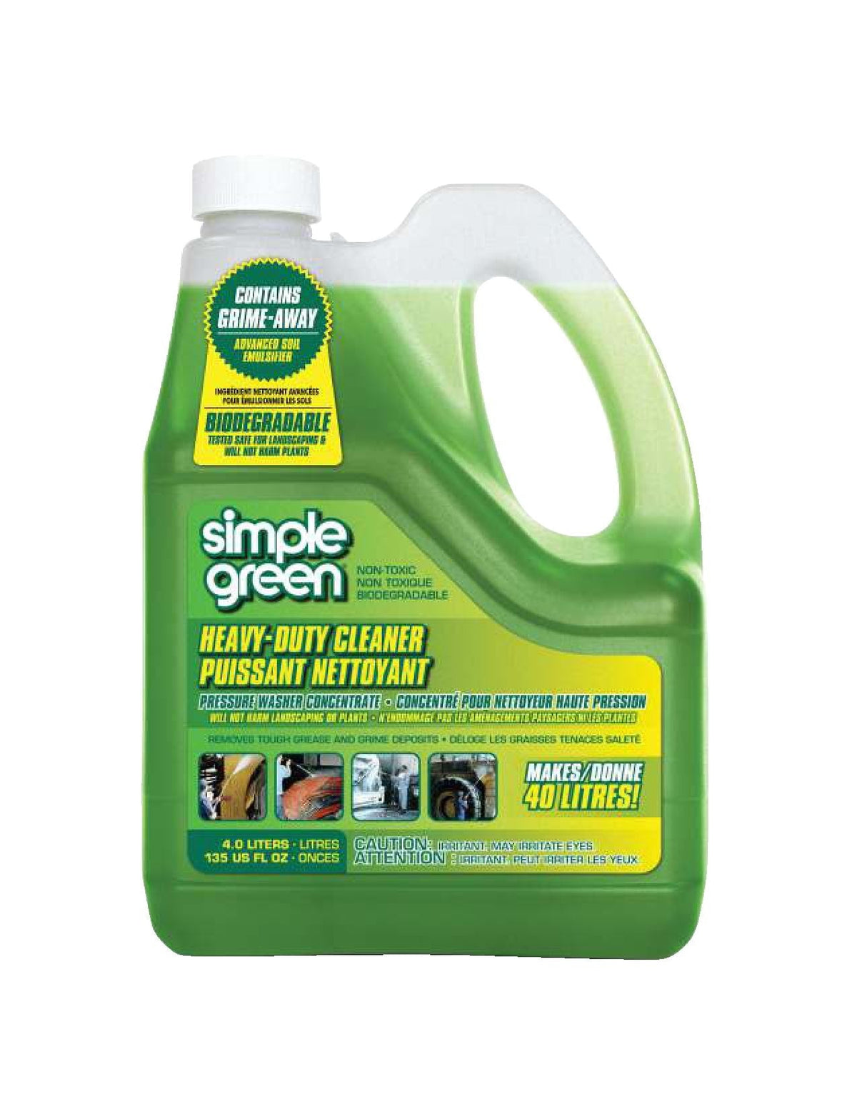 Simple Green Heavy-Duty Concentrate Pressure Washer Detergent, 4L