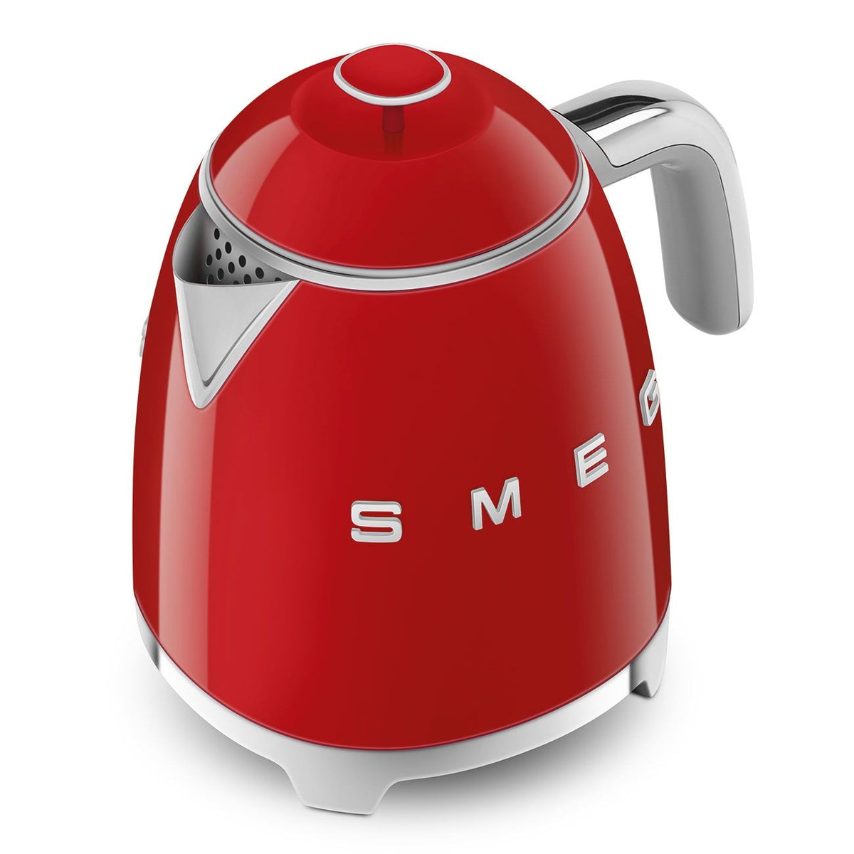 Smeg 50's 1400W Retro Style Electric Mini Countertop Kettle with Cordless Base, Red, 0.8-L