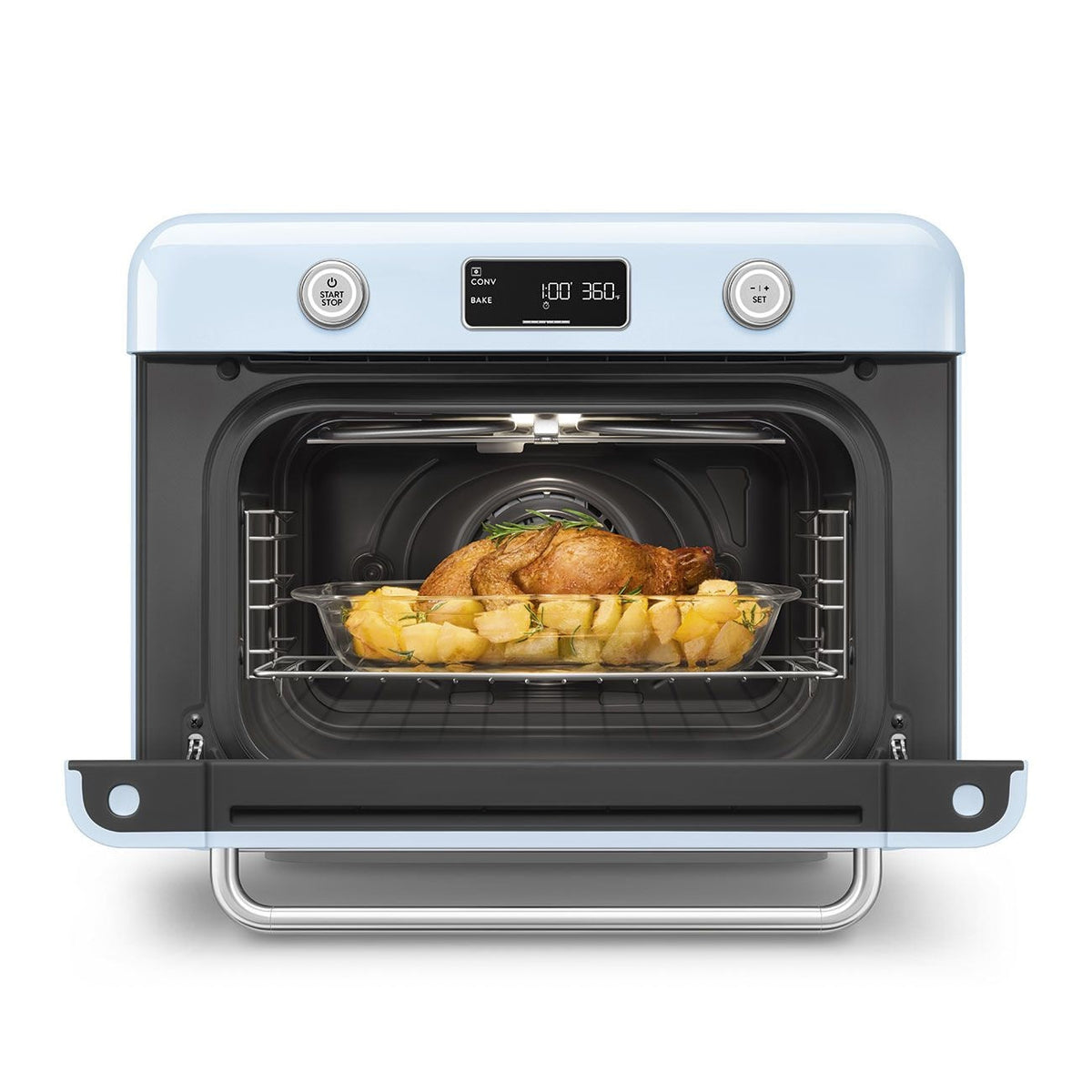 SMEG Combi Multifunction Steam Oven with Airfry, Pastel Blue