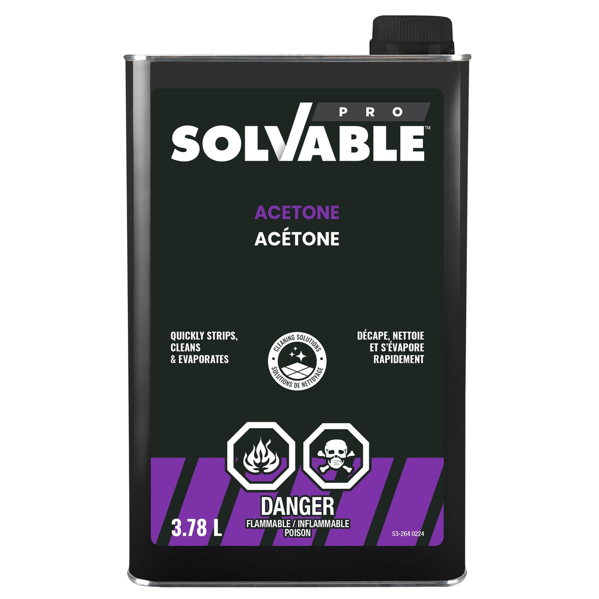 Solvable Professional Grade Acetone, 3.78-L