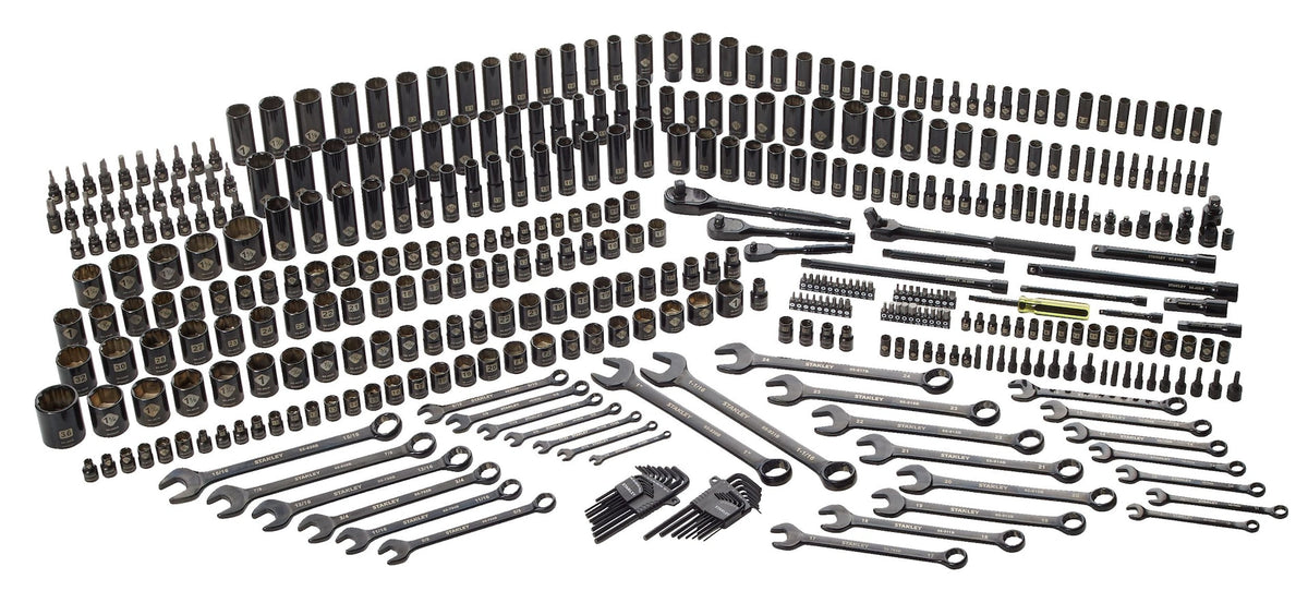 Stanley Professional Grade Black Chrome Socket Set, SAE/Metric, 427-pc