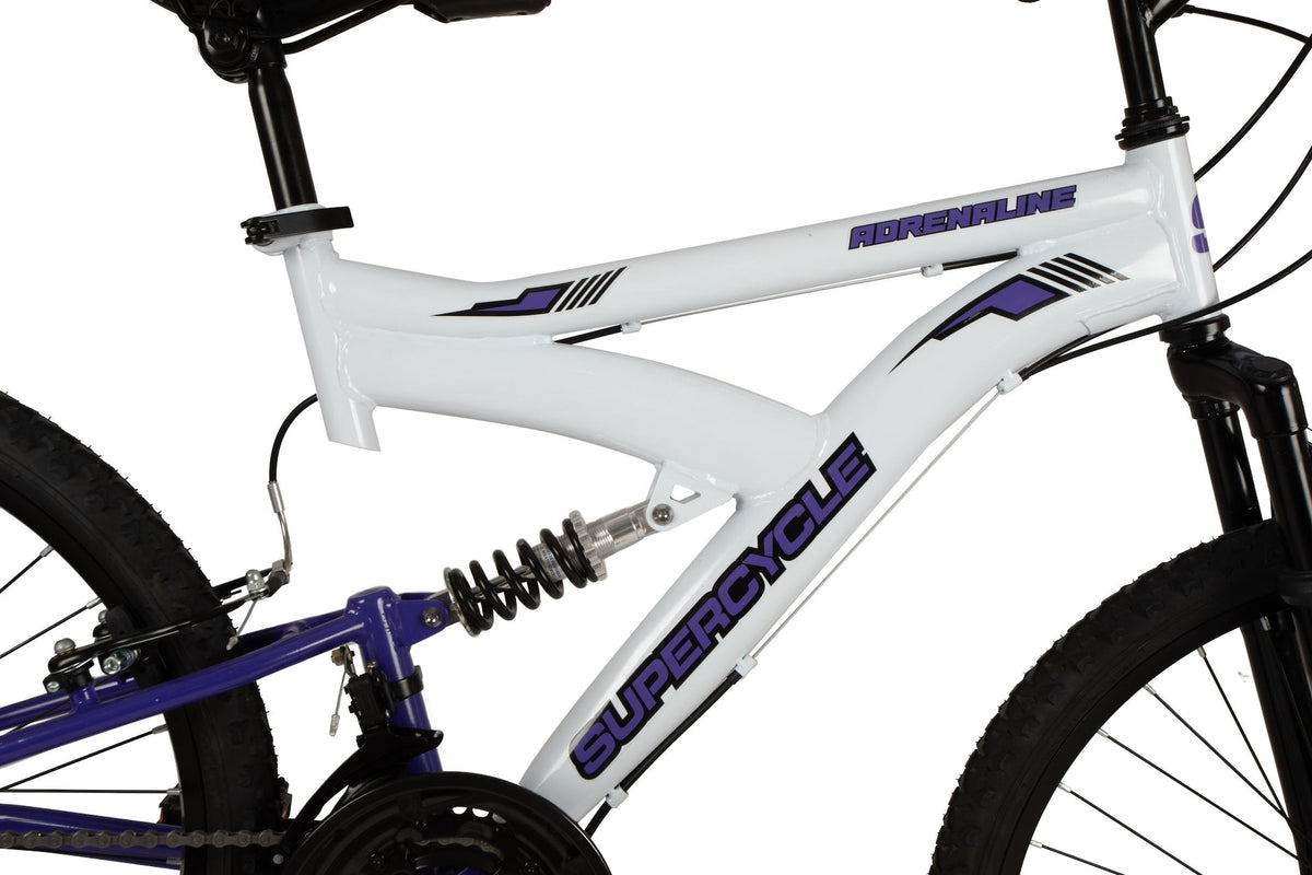 Supercycle Adrenaline Youth DS Mountain Bike 24-in, White