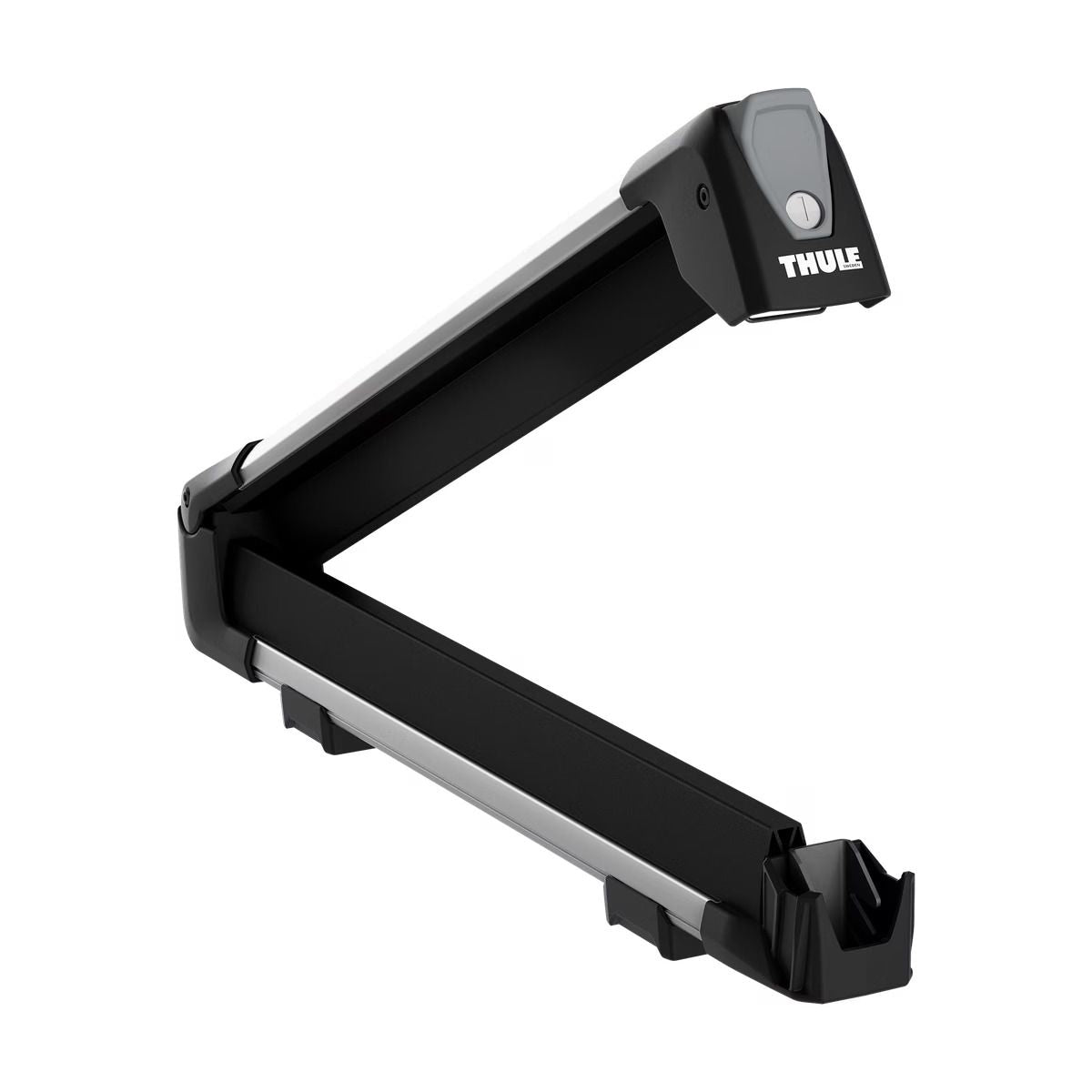 Thule SnowPack Stainless Steel Roof Top Mount Ski/Snowboard Rack, Medium, Black, 2-pc