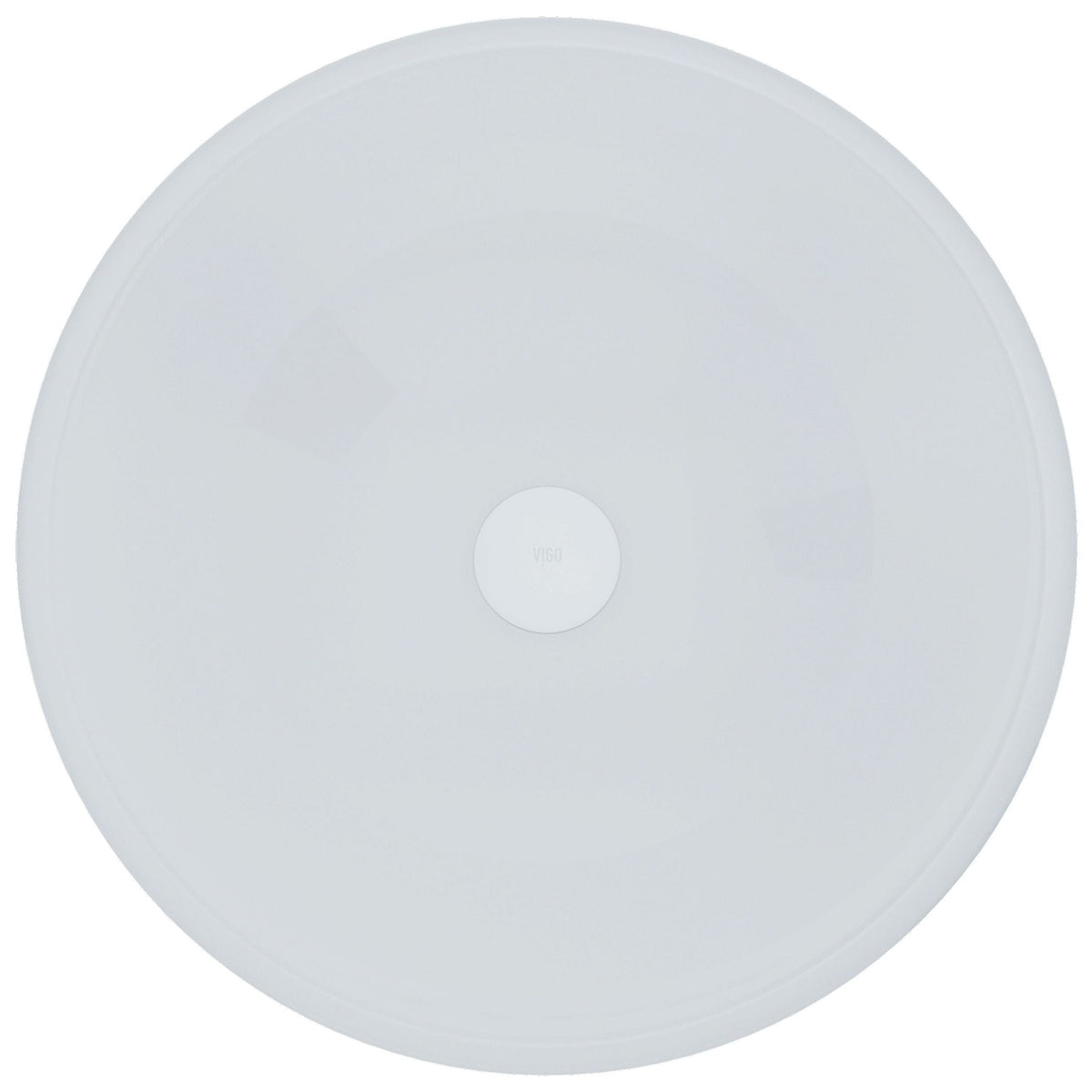 VIGO Glass Round Vessel Bathroom Sink/Basin with Rounded Edges & Deep Bowl, White