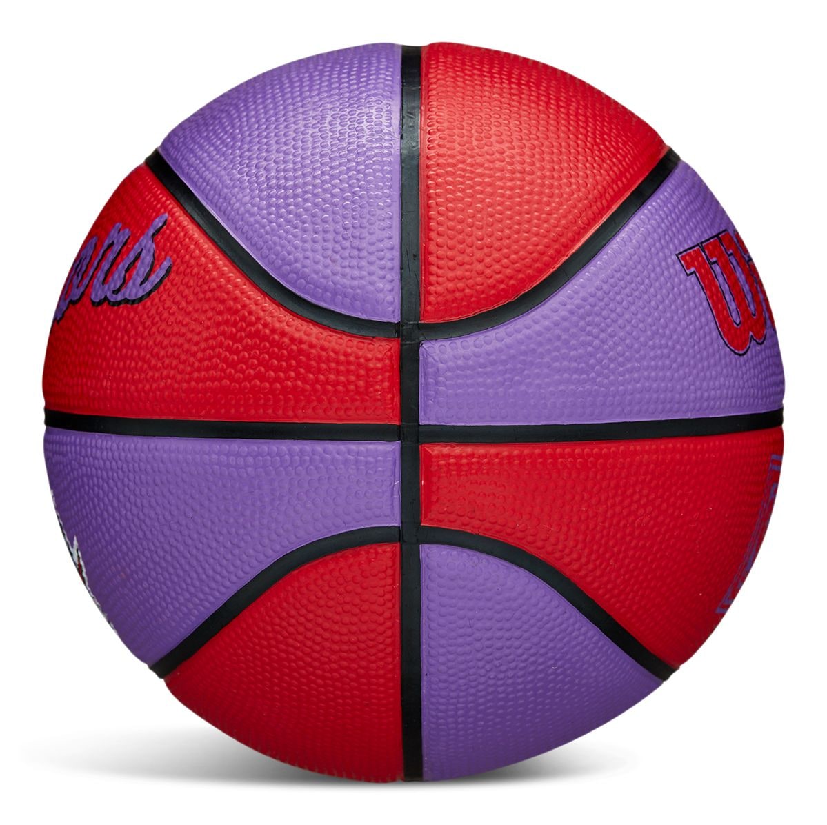Wilson NBA Toronto Raptors Kids' Mini Outdoor Basketball, Size 3 (22.5-in), Purple/Red
