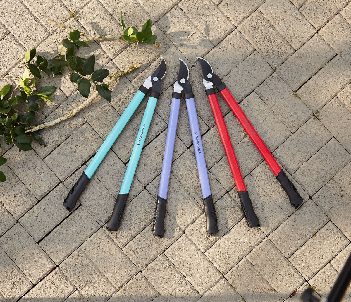 Yardworks Colour Lopper, Carbon Steel, 1 3/8-in Cutting Capacity, Blue/Red/Purple