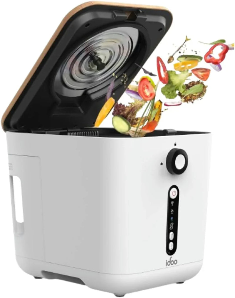 Upgrade version of the electric composting machine for the kitchen, 3-liter intelligent desktop composting machine, indoor without odor, equipped with detachable activated carbon filter, automatic food recycling composting machine, converting food re B0