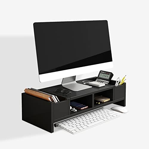 Floating TV Stand - Modern Furniture - Floating TV Stand with Drawers - Wooden Wall-mounted Cabinet Unit with Drawers - Double-layer Computer and TV Space Organizer台 T0
