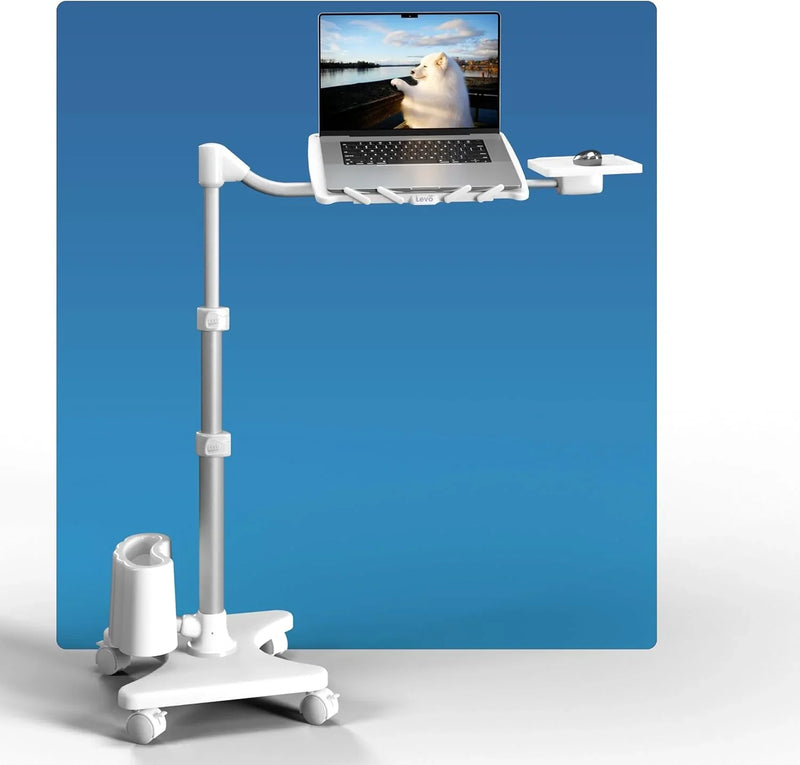 Adjustable laptop stand - Portable computer table and comfortable desk suitable for beds, sofas or offices - Portable mobile workstation, can be tilted - Suitable for devices under 16 inches - Brown and black U8