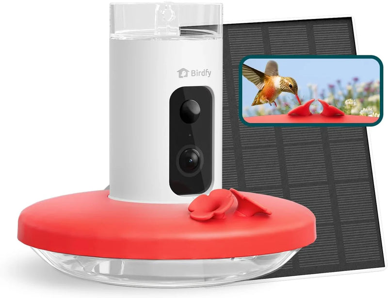 Hummingbird Feeder (Outdoor Hanging Type, with Camera, Ant-proof Groove), supports real-time viewing via 1080P high-definition application, equipped with artificial intelligence hummingbird recognition function, automatic recording and alarm function M4