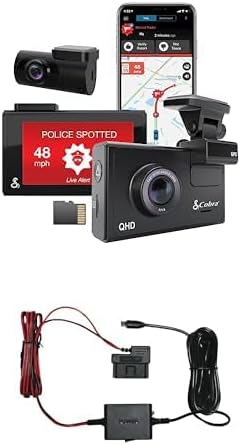 Intelligent driving recorder kit with rear camera Kober 2.5A micro USB hard wire kit N0
