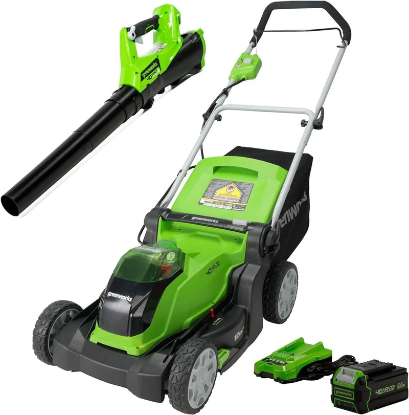 40V 17" Cordless (Push) Lawn Mower (75 Compatible Tools), 4.0Ah Battery and Charger Included U3