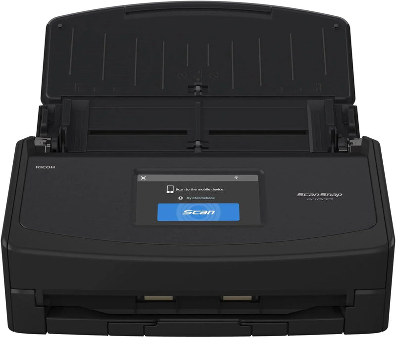 iX1600 Wireless or USB High-Speed Cloud Enabled Document, Photo & Receipt Scanner with Large Touchscreen and Auto Document Feeder for Mac or PC, 17 watts, Black Z5