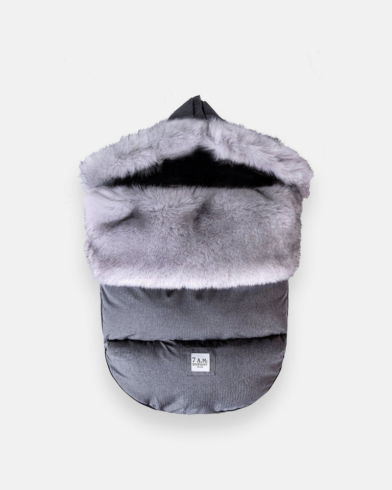 7AM Enfant PlushPod - Tundra Heather Grey Dark Faux, 0-18M D5