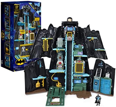 Batman, Bat-Tech Batcave, Giant Transforming Playset with Exclusive 4-- Batman Figure and Accessories L8