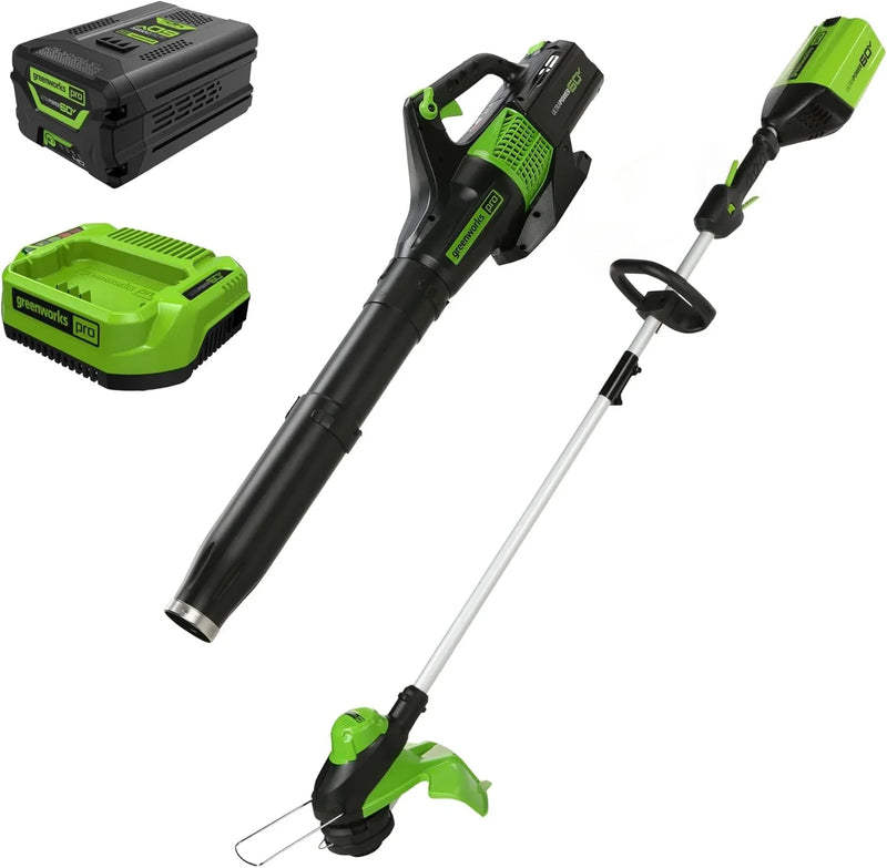 60V 13" Cordless String Trimmer & Leaf Blower Combo Kit, 4.0 Ah Battery and Charger Included V1