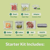 FoodSaver 2195546 Preserve Vacuum Sealer, Special 14-Piece Starter Kit with Vacuum Seal Roll and Bags