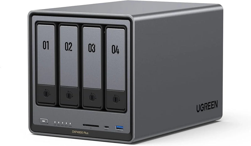 Four-slot desktop network storage device, equipped with Intel Pentium Gold 8505 octa-core processor, 8GB DDR5 memory, 128G solid-state drive, 1 10GbE network port, 1 2.5GbE network port, 2 M.2 NVMe slots, 4K HDMI interface, network storage device (wi Z9