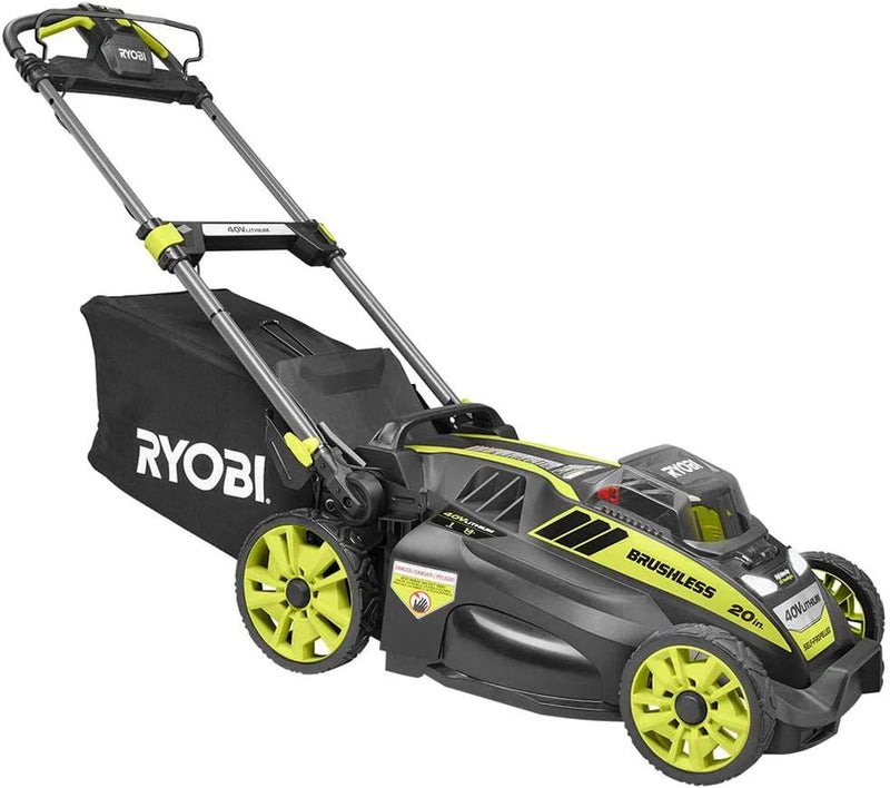 20" RY40190 40-Volt Brushless Lithium-Ion Cordless Battery Self Propelled Lawn Mower with 5.0 Ah Battery and Charger Included H2