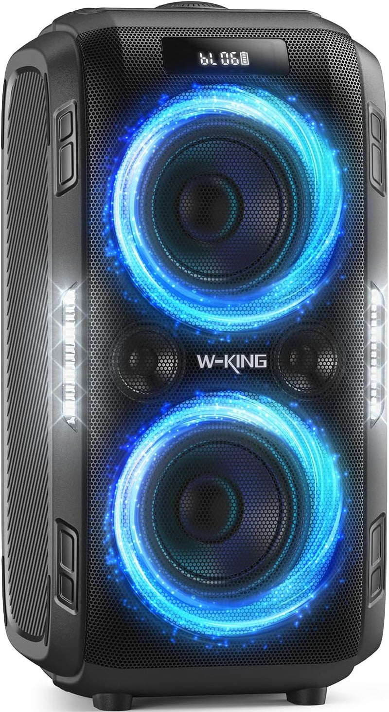 Peak Party Large Bluetooth Speaker - Maximum Volume Amplifier / 12 Custom Low-End Units / Up to 125 Decibels for 6.5-inch x 2 Low-End Speakers / Deepest Bass Effect, Large Portable Wireless Speaker, IPX5 Water Resistance Rating / Microphone Jack / RJ I9