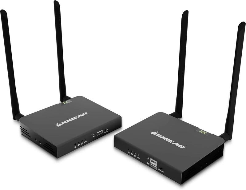 Wireless 4K HDMI Video Extender Transmitter and Receiver Kit (with keyboard and mouse control) - Wireless channel pairing - 4K 60Hz, maximum transmission distance up to 165 feet, equipped with HDMI local output interface M0