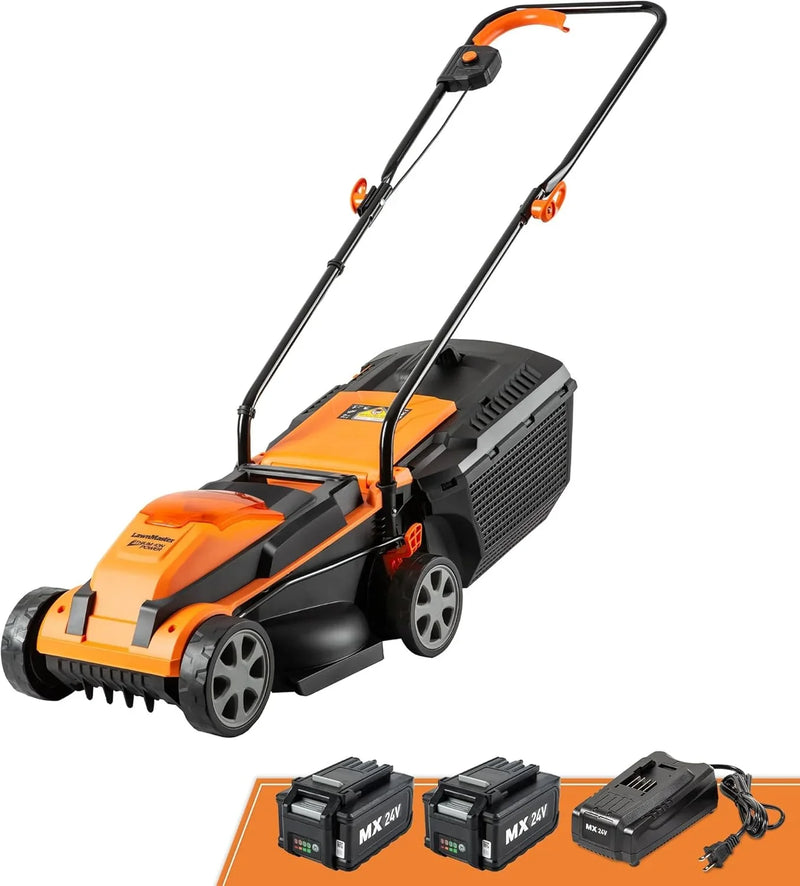 Cordless 13-Inch Lawn Mower 24V Max with 2X4.0Ah Battery and a Charger D6