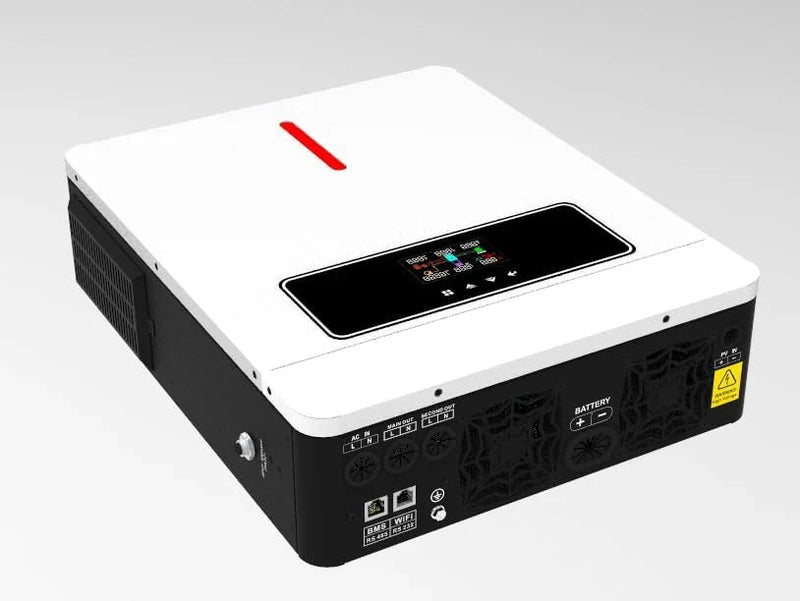 3600W Hybrid Pure Sine Wave Power Inverter with 120A MPPT Solar Charger .dc 24V to ac 110v 60HZ Solar Converter for Home,Car ＆Cabin (DC24V(Range20V-30V) 3600VA) I3