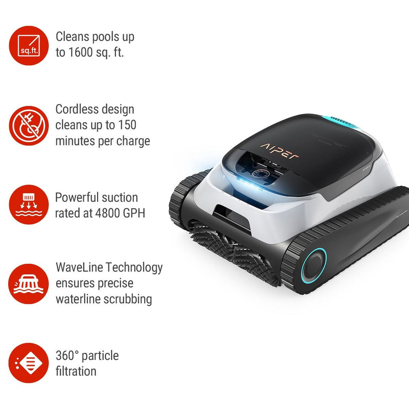 Aiper Scuba N1 Cordless Robotic Pool Cleaner for In-Ground Pools up to 1600 sq. Ft. Z8