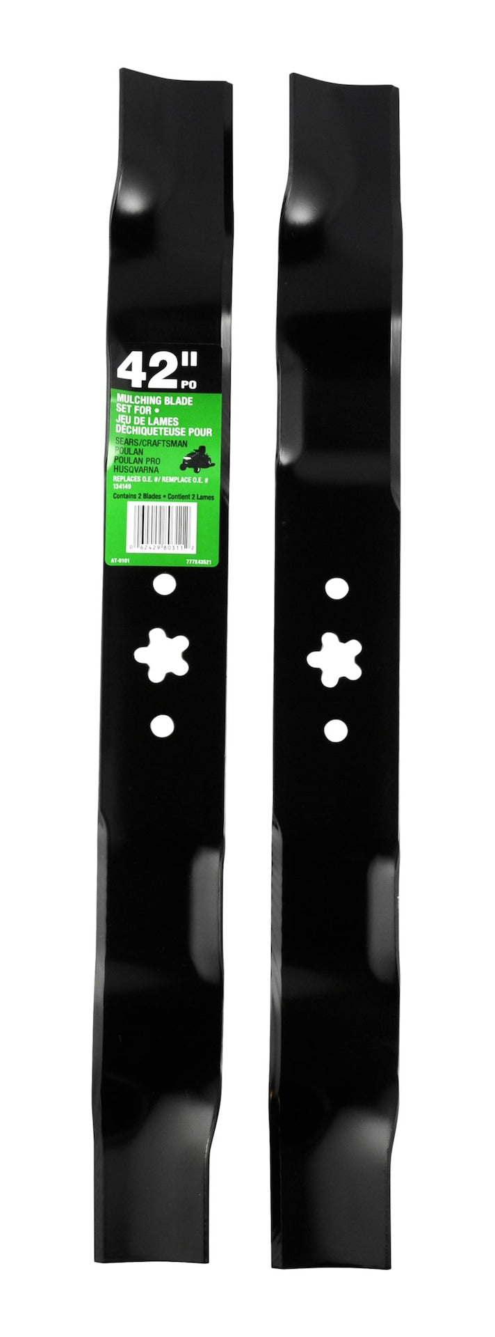Atlas Mulching Lawn Tractor Replacement Two Blade Set, 42-in Q8