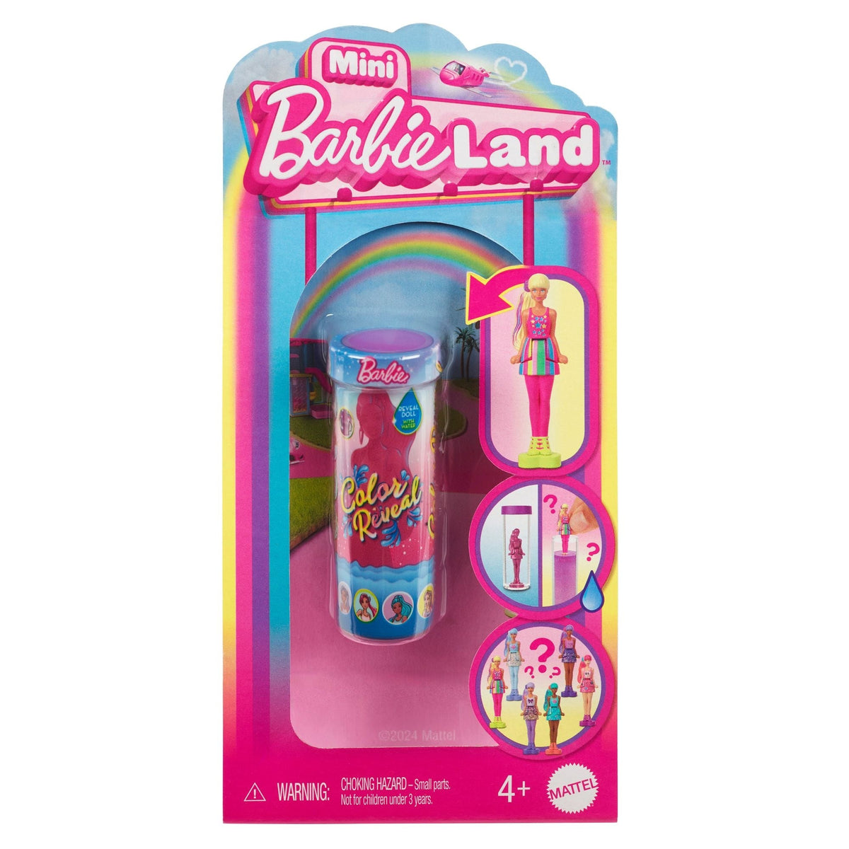 Barbie Mini BarbieLand Colour Reveal Doll with Surprise Water Reveal, Colour-Change Transformation Toy for Kids, Ages 4+, Assorted