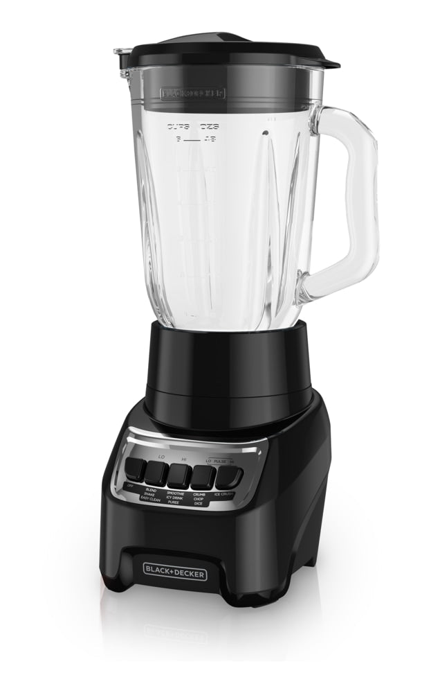 Black & Decker Blender Power Crush 4-Speed Piano Key, Black, 700W S1