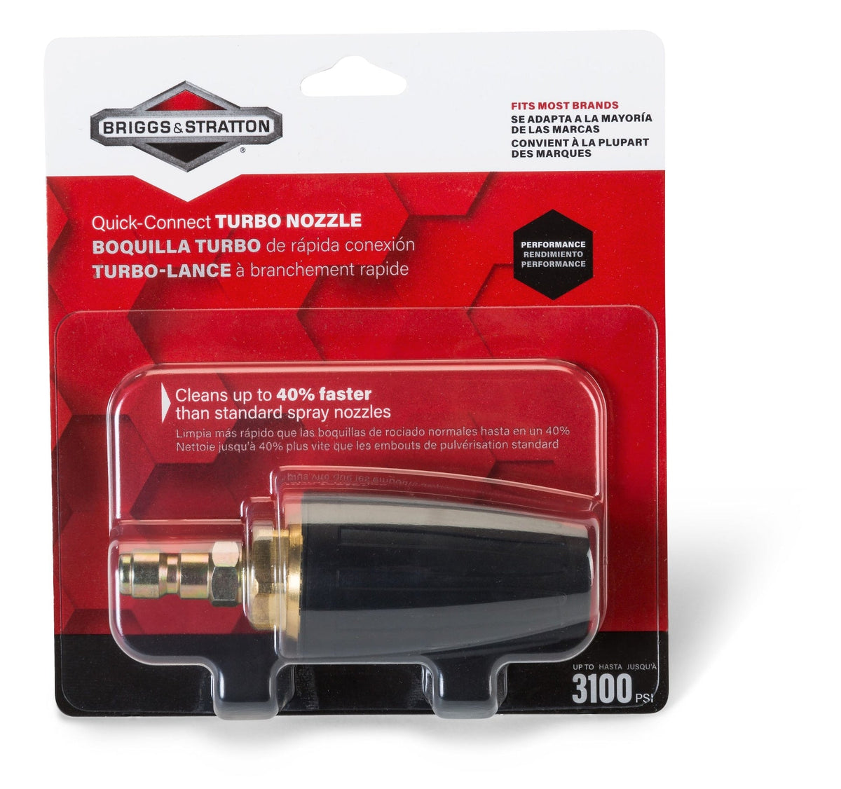 Briggs & Stratton 6195 Quick-Connect Turbo Spray Nozzle for Pressure Washers up to 3000 PSI