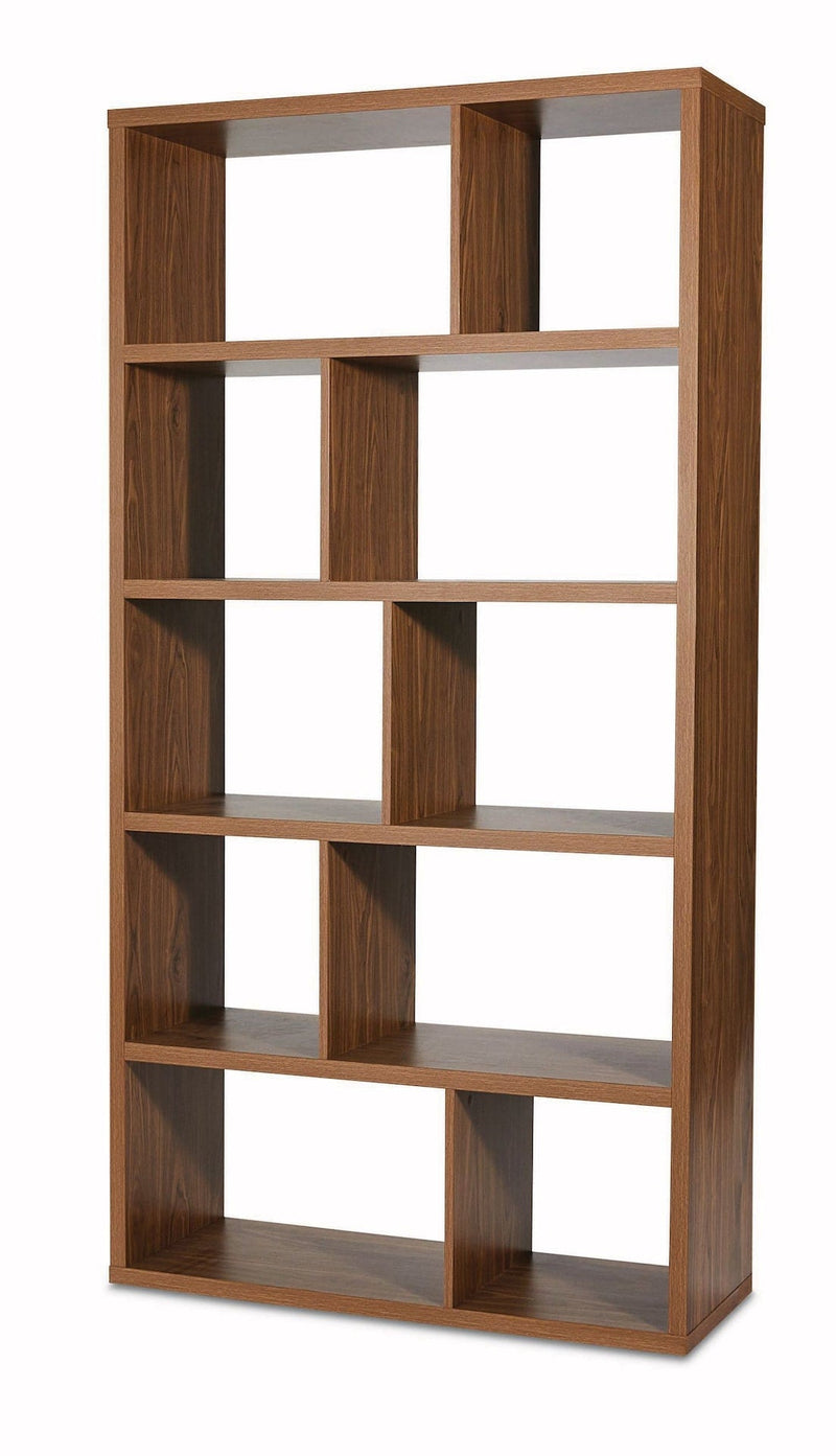CANVAS Knowlan Modular Adjustable 5-Tier Bookshelf, 38.25 x 14.5 x 74.25-in, Walnut F0