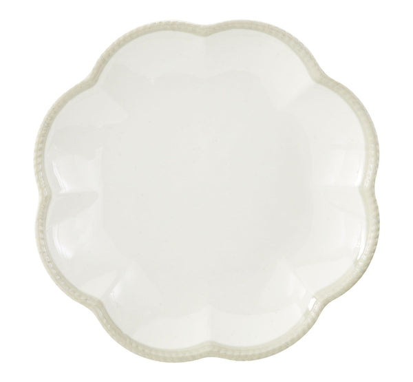 CANVAS Scalloped Side Plate, BPA-free, Plastic, Ivory Colour S7