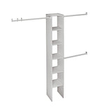 ClosetMaid Expandable Closet Organizer Kit with 3-Closet Rod, White, 12-in