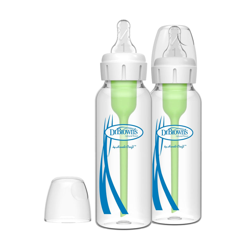 Dr. B's + Glass Narrow Bottles, 8-oz, 2-pk D8
