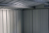 Duramax Metal Outdoor Storage Shed with Steel Frame, Dark Grey, 10-1/2-ft x 8-ft