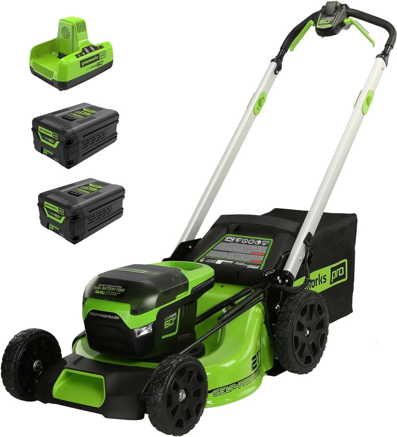 60V 21” Cordless (Self-Propelled) Lawn Mower , 2 x 4.0Ah Batteries and Dual Port Rapid Charger I3