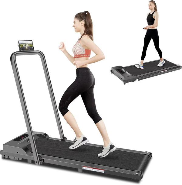 2 in 1 Walking Pad Treadmill, Foldable Treadmills with Handle Bar, 2.5HP Portable Folding Treadmill with Remote Control, Under Desk Treadmill for... U8