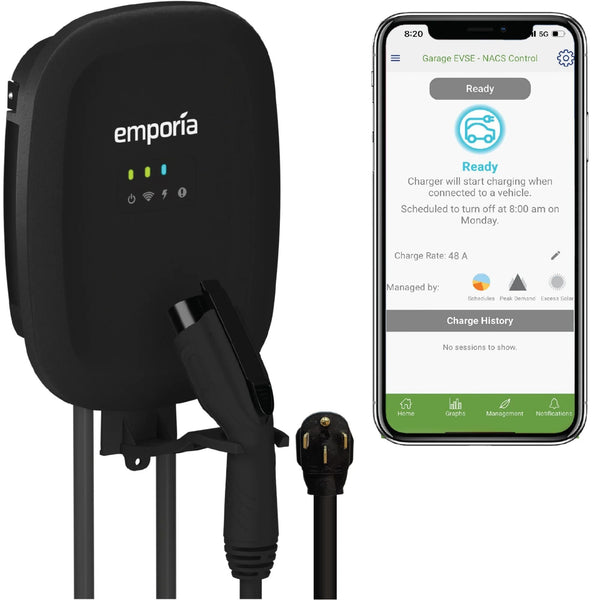 Emporia 40A Wi-Fi Level 2 NEMA 14-50 J1772 EV Charger R0