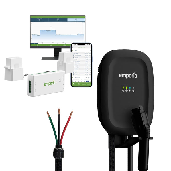 Emporia 48A Wi-Fi Level 2 Hardwired J1772 EV Charger with Load Management I1