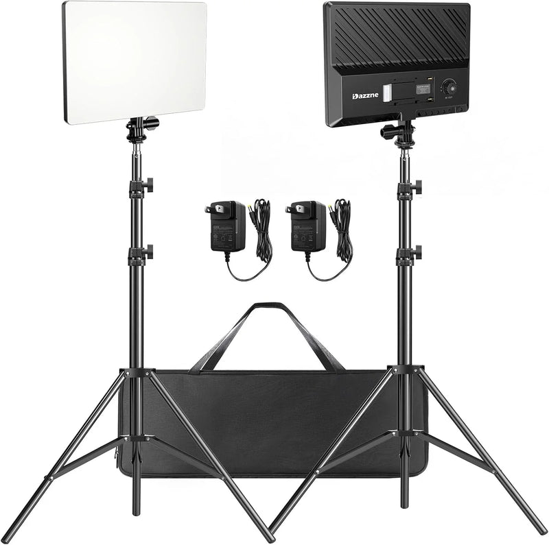 D50 LED Video Light Panel Lights 15.4", 2 Packs 45W 3000K-8000K Bi-Color Dimmable Photography Lighting, CRI 96 Videography Lighting for Video Shooting/Gaming/Live Stream/Studio/Film N4