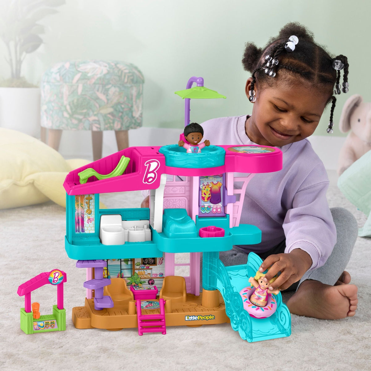 Fisher Price Little People Barbie Beach House Playset